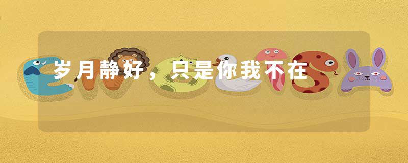 岁月静好，只是你我不在