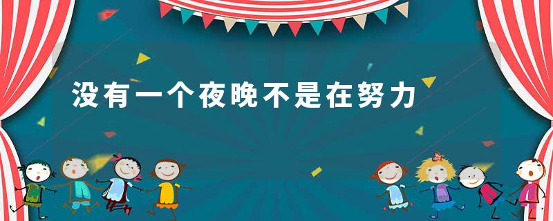没有一个夜晚不是在努力