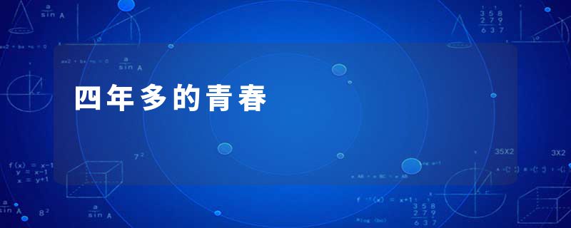 四年多的青春