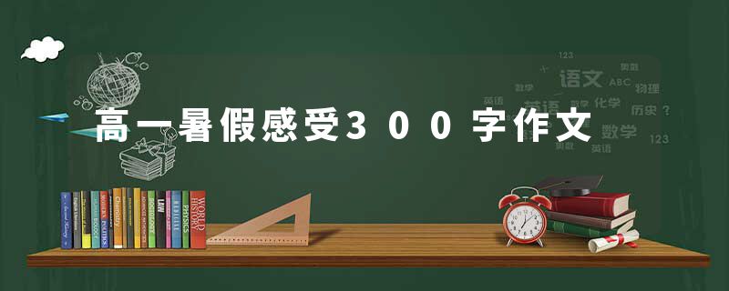 高一暑假感受300字作文
