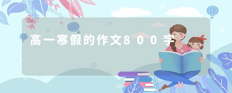 高一寒假的作文800字
