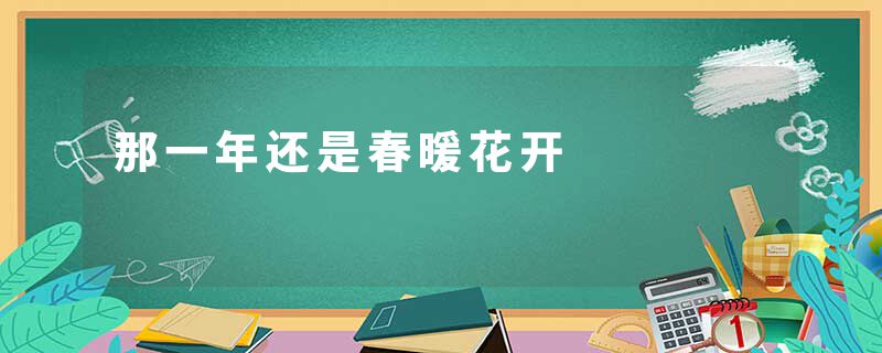那一年还是春暖花开