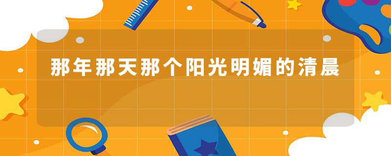 那年那天那个阳光明媚的清晨