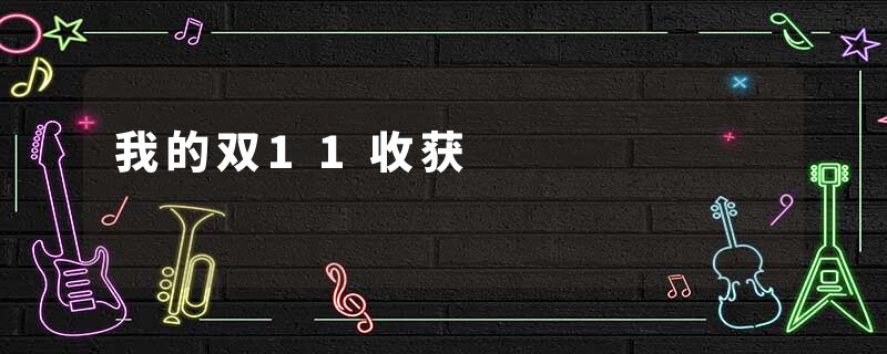 我的双11收获