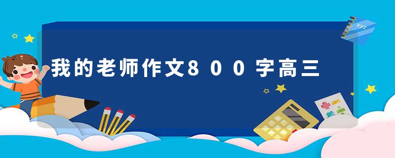 我的老师作文800字高三