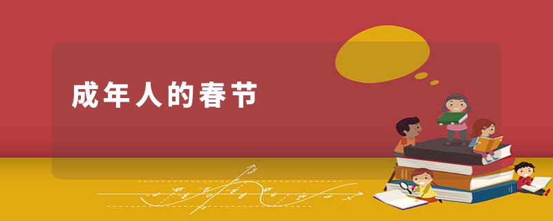 成年人的春节