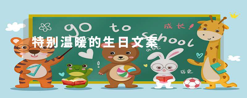 特别温暖的生日文案