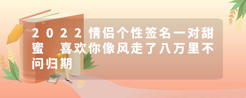 2022情侣个性签名一对甜蜜 喜欢你像风走了八万里不问归期