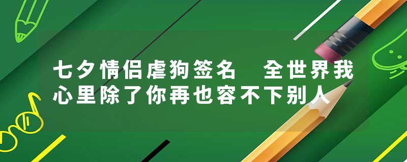 七夕情侣虐狗签名 全世界我心里除了你再也容不下别人