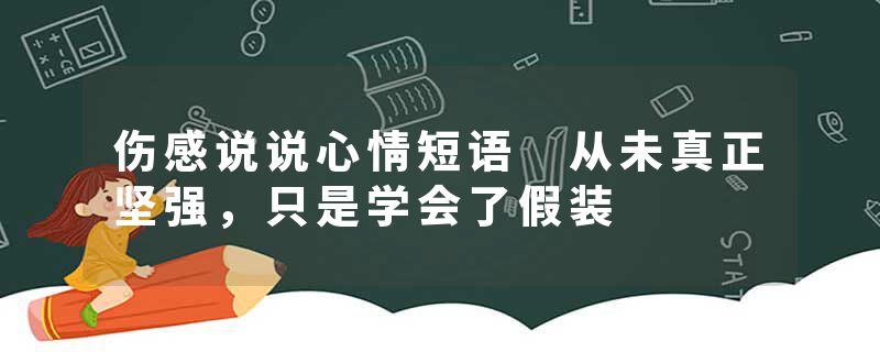 伤感说说心情短语 从未真正坚强，只是学会了假装