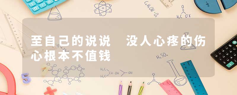 至自己的说说 没人心疼的伤心根本不值钱