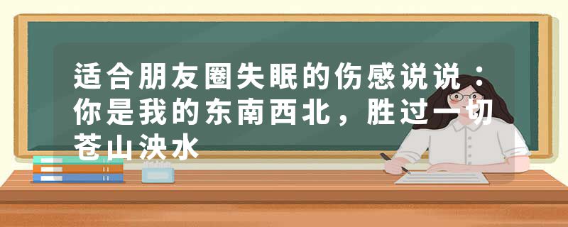 适合朋友圈失眠的伤感说说：你是我的东南西北，胜过一切苍山泱水