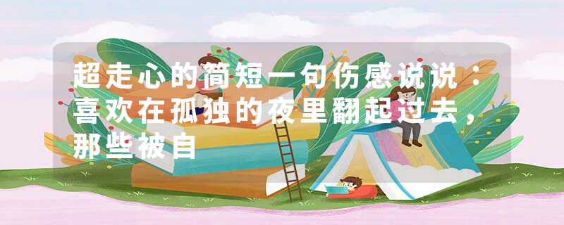 超走心的简短一句伤感说说：喜欢在孤独的夜里翻起过去，那些被自