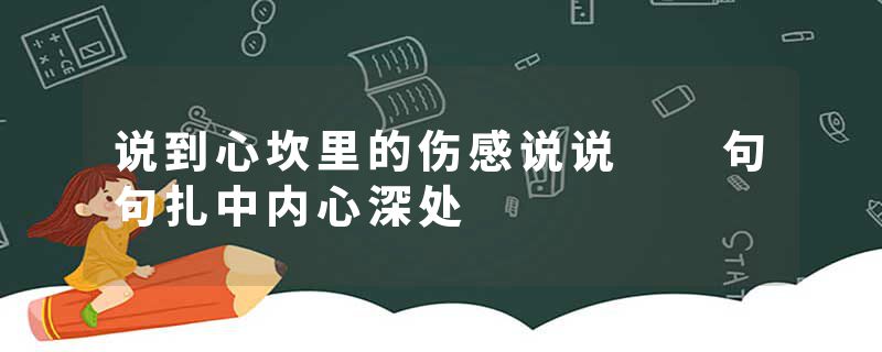 说到心坎里的伤感说说  句句扎中内心深处